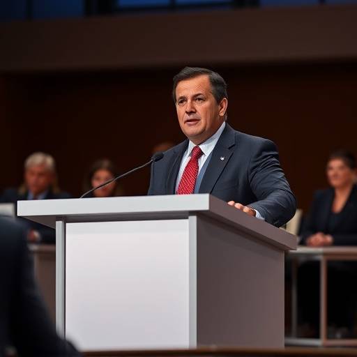 Carlos Mendoza moderando 'El Debate Abierto' con representantes de diferentes partidos políticos.